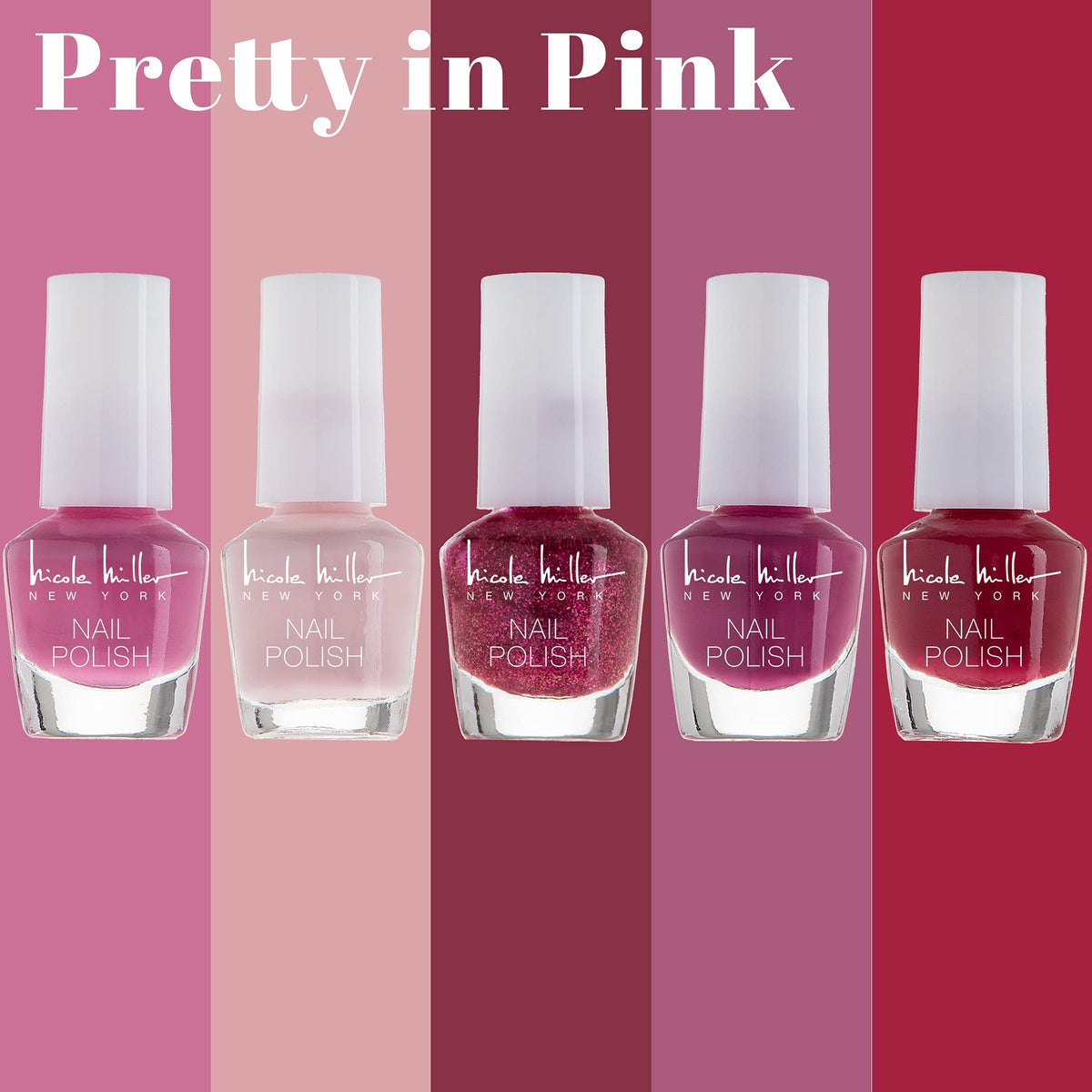 Nicole Miller New York mini nail polish set gift-ready packaging is simple