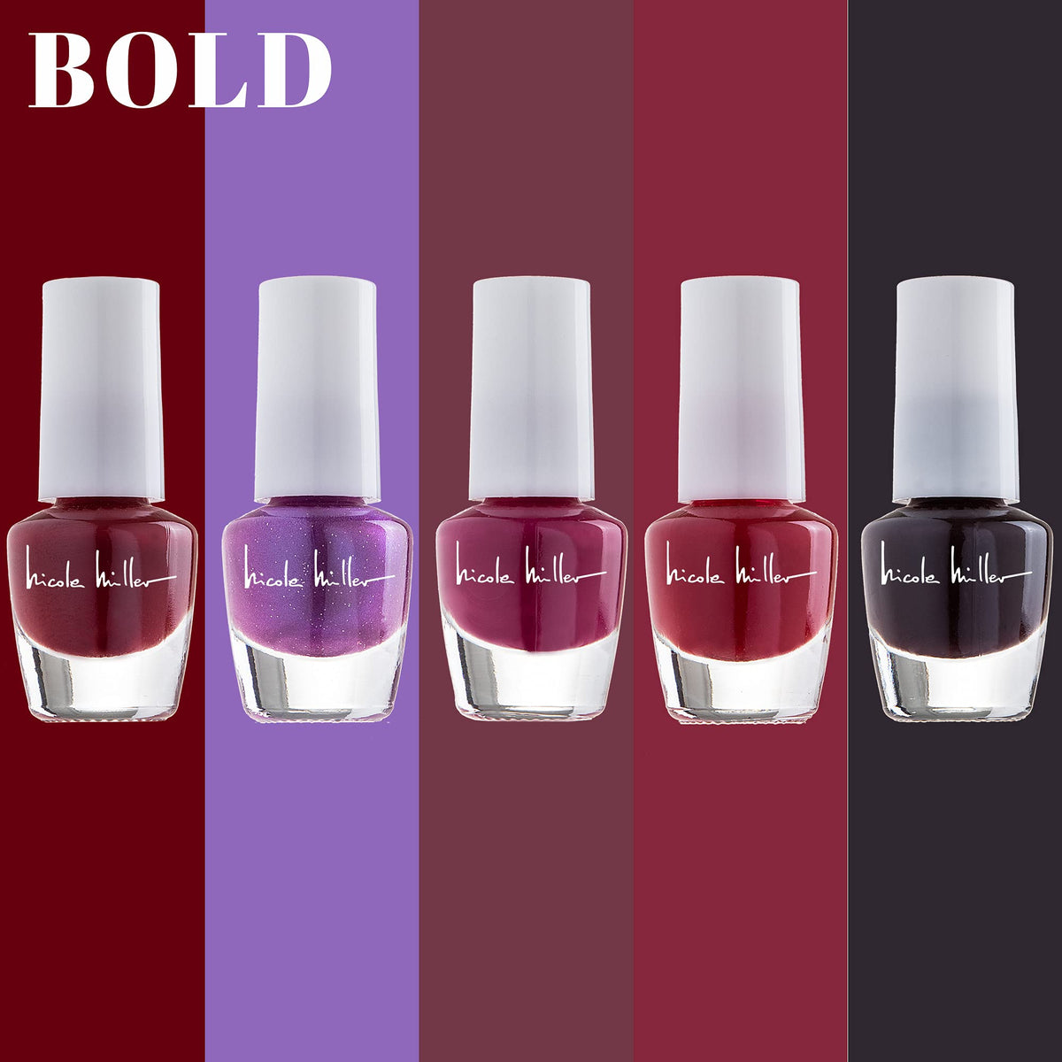 Nicole Miller New York mini nail polish set glitter shades add sparkle for party looks