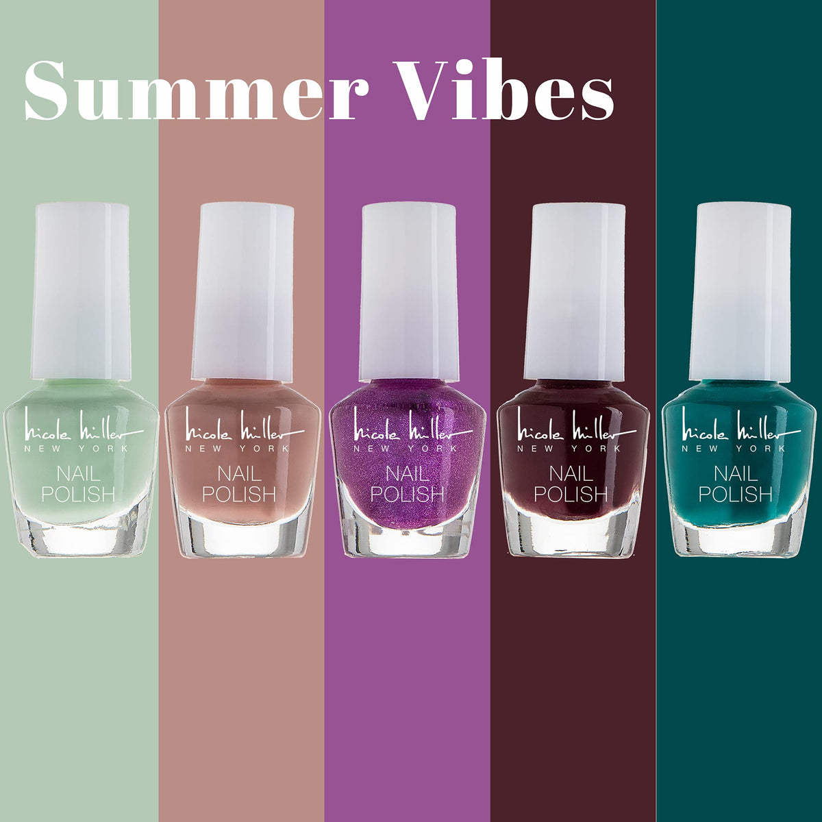 Nicole Miller New York mini nail polish set mix-and-match for quick style changes