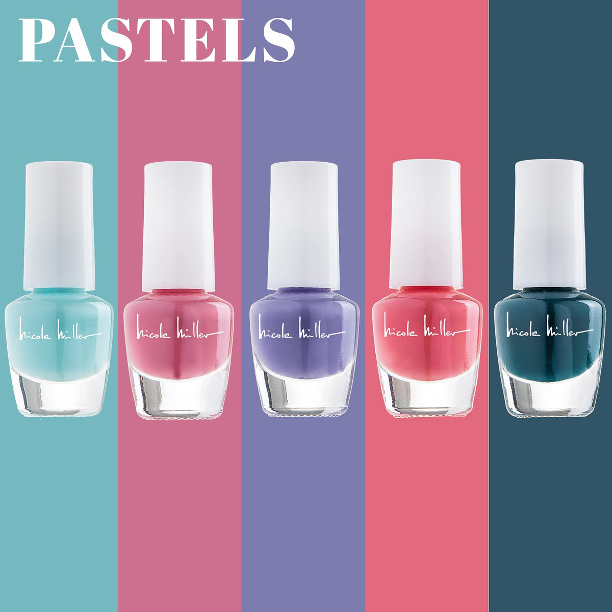 Nicole Miller New York mini nail polish set shade variety from pinks to purples supports wardrobe coordination