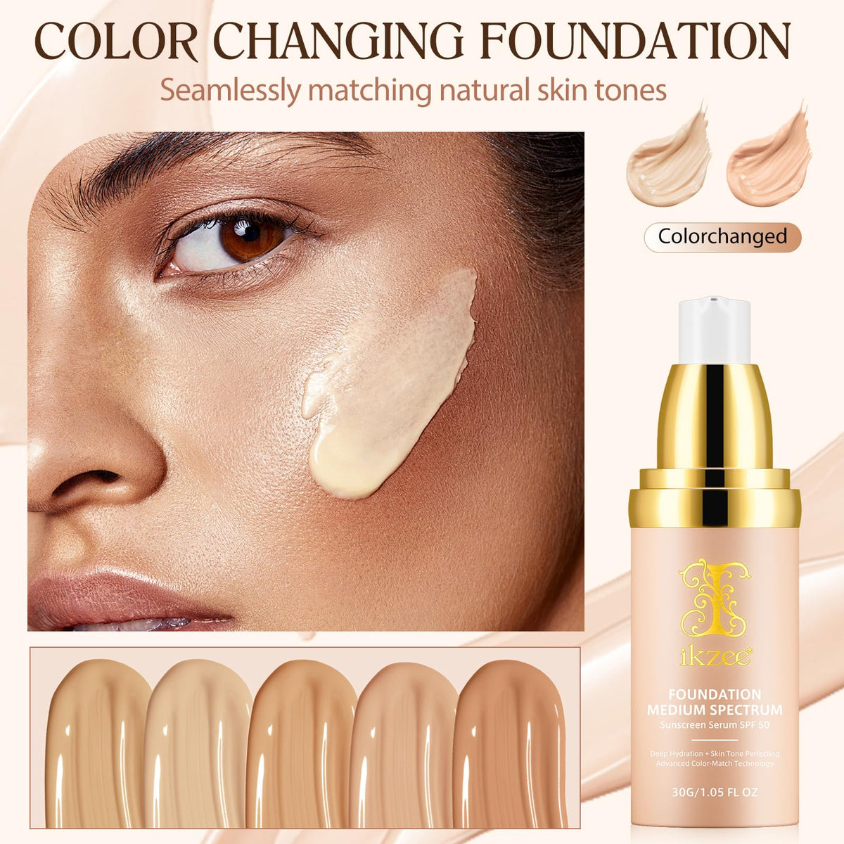 NIFEISHI waterproof foundation during sweat for gym-ready wear