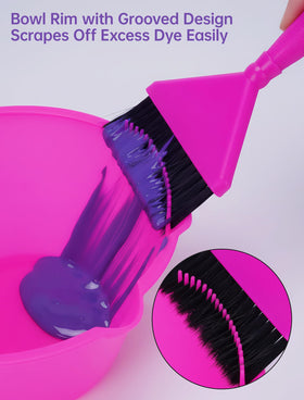 NiHome bowl with pour spout for controlled dye transfer