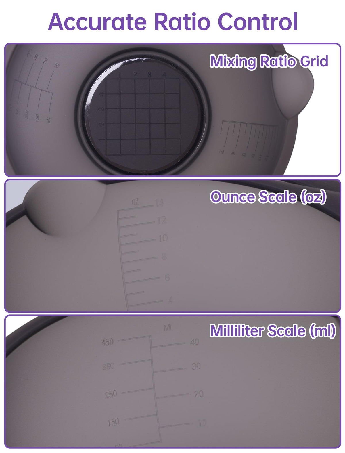 NiHome color mixing bowls with measurements for accurate blends