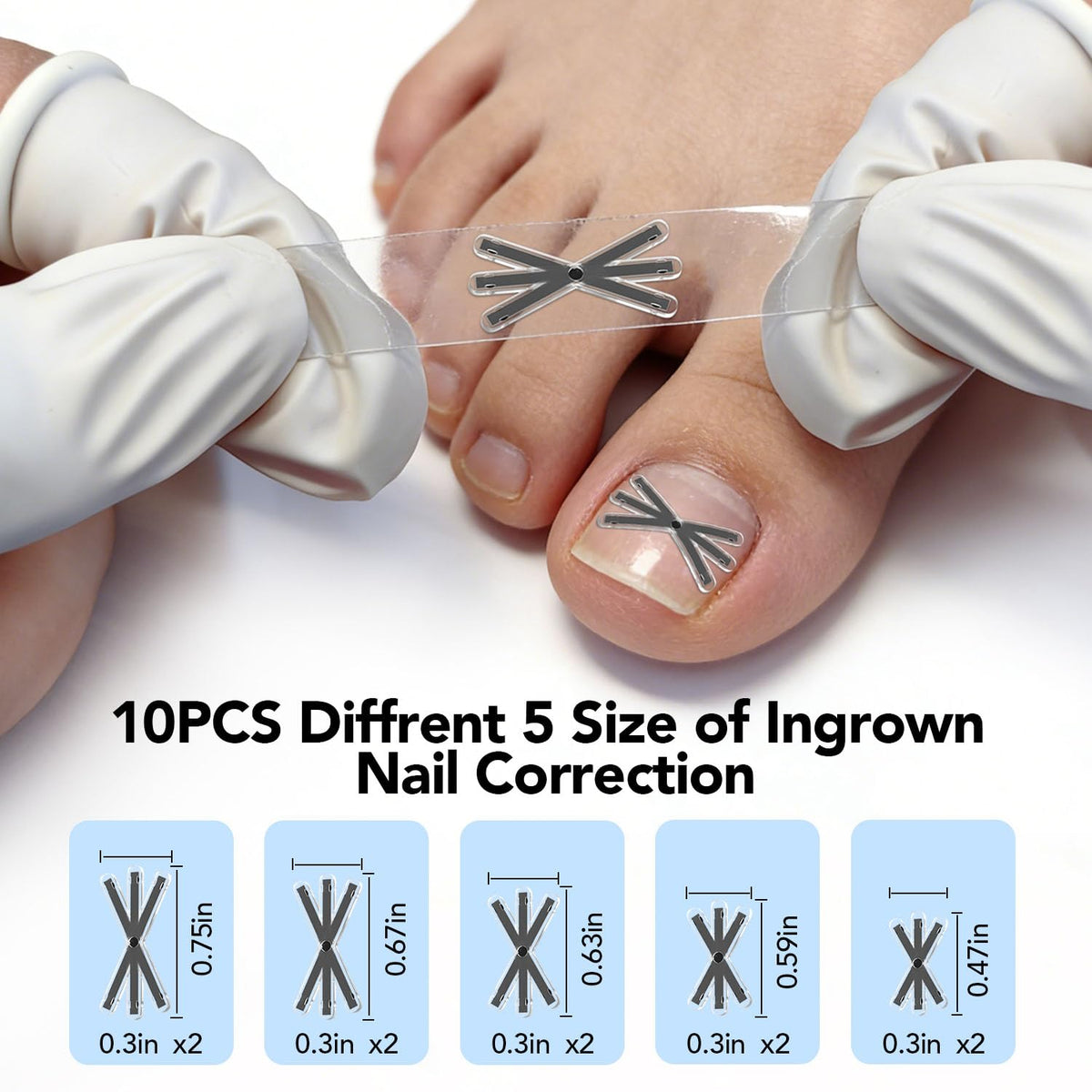 Niifawh elastic TPE silicone band worn on nail area for comfort