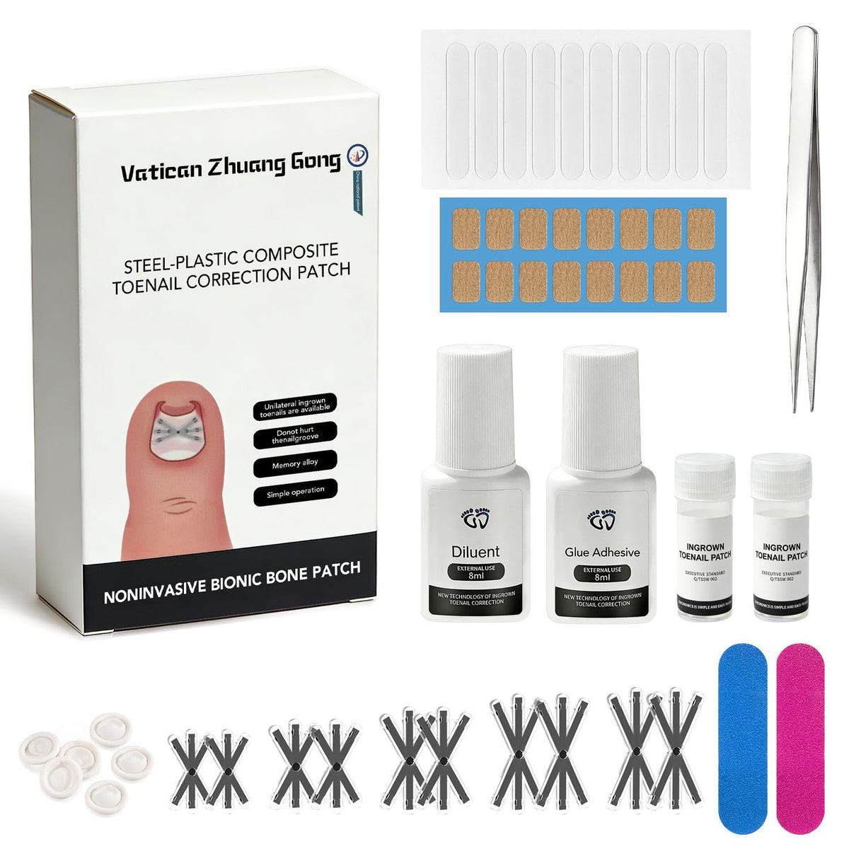 Niifawh ingrown toenail corrector strip in six-angle design shown for quick relief