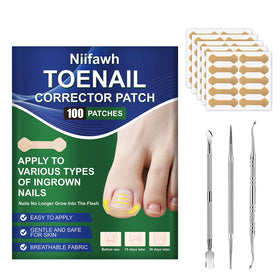 Niifawh ingrown toenail strips packaging and tools set for at‑home care.