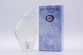 Nikos Sculpture packaging highlights long-lasting fragrance for all-day confidence.