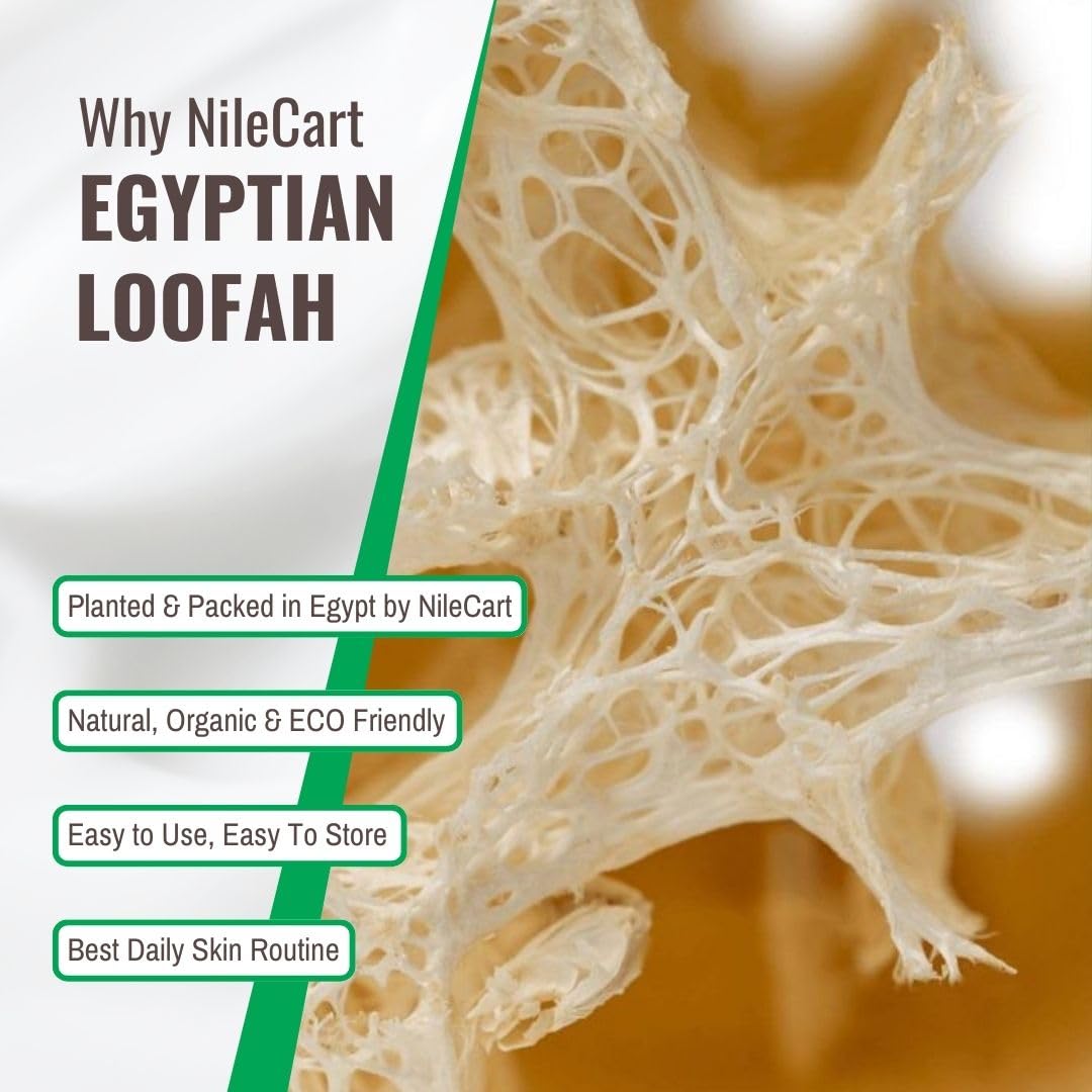 NileCart 22-inch loofah full-length view for easy back scrubbing.