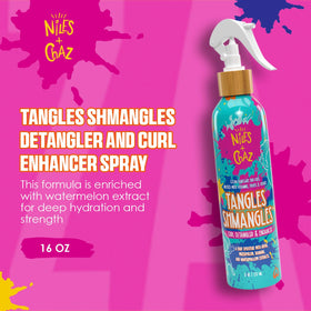 Niles and Chaz Tangles Shmangles-kid-hair-routine suggests a calm detangling session