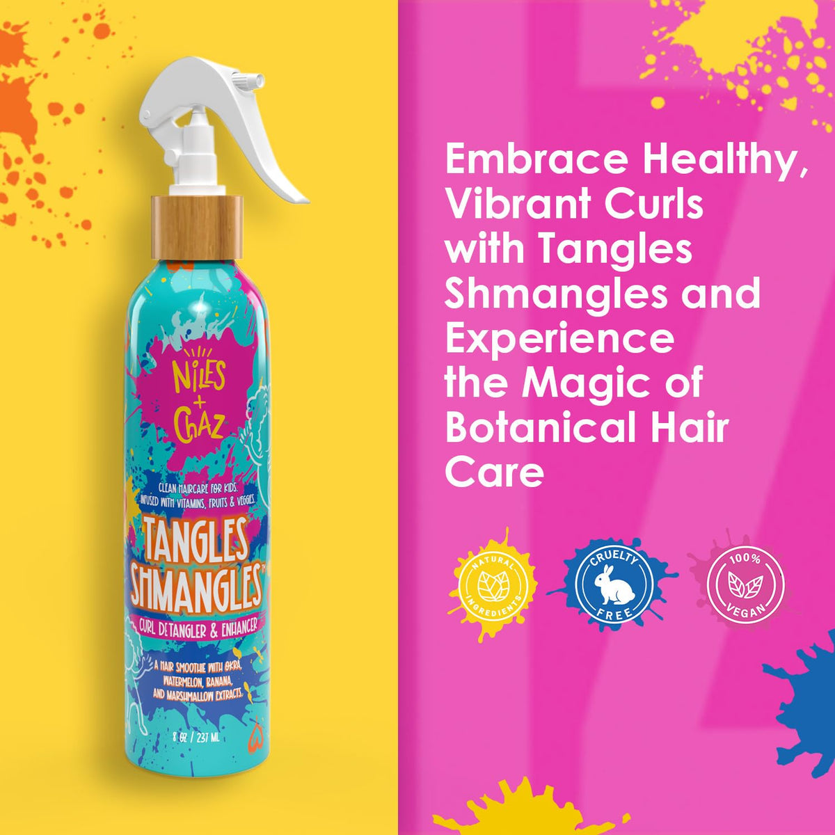 Niles and Chaz Tangles Shmangles-leave-in-formula enables easy daily styling