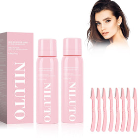 NILUTO Hair Identifier Spray pink pack for easy facial hair identification before shaving.