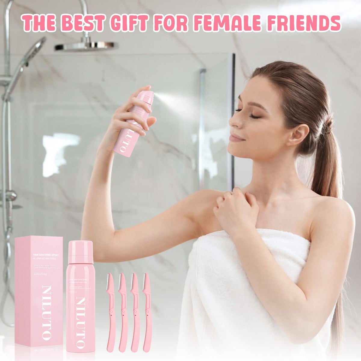 NILUTO Use distance 5–7 inches from skin for even spray application.