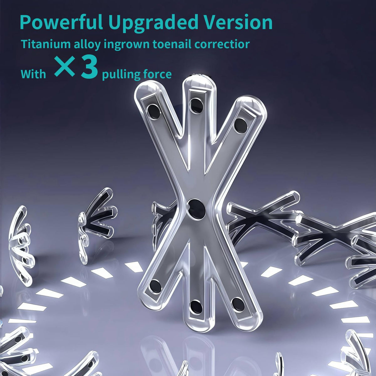 Pack of 13 NimbleAid ingrown toenail correctors ready for ongoing care.