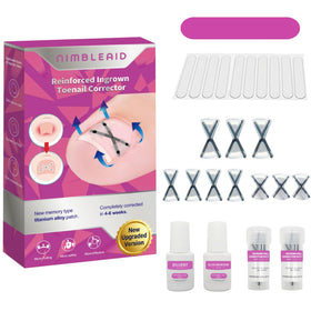NimbleAid X-shaped upgraded design shown for durable toenail correction at home