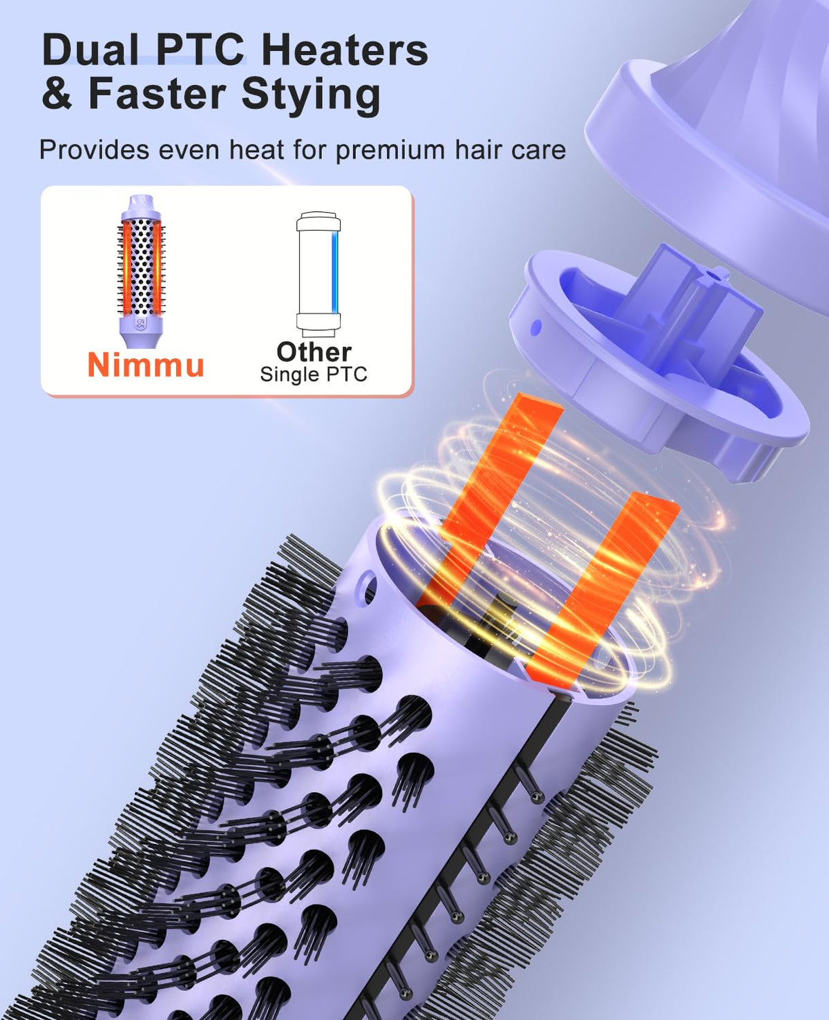 Nimmu Thermal Brush one-and-a-half-inch barrel creates voluminous curls