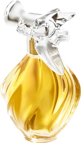 Nina Ricci L'air bottle front view, sophisticated floral fragrance for everyday wear