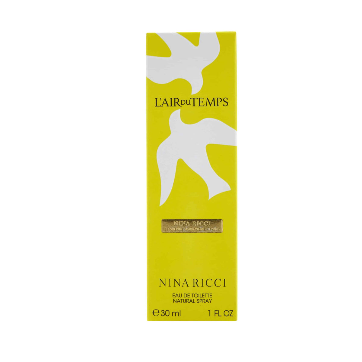Nina Ricci L'air du Temps bottle front view, timeless floral elegance for evening wear.
