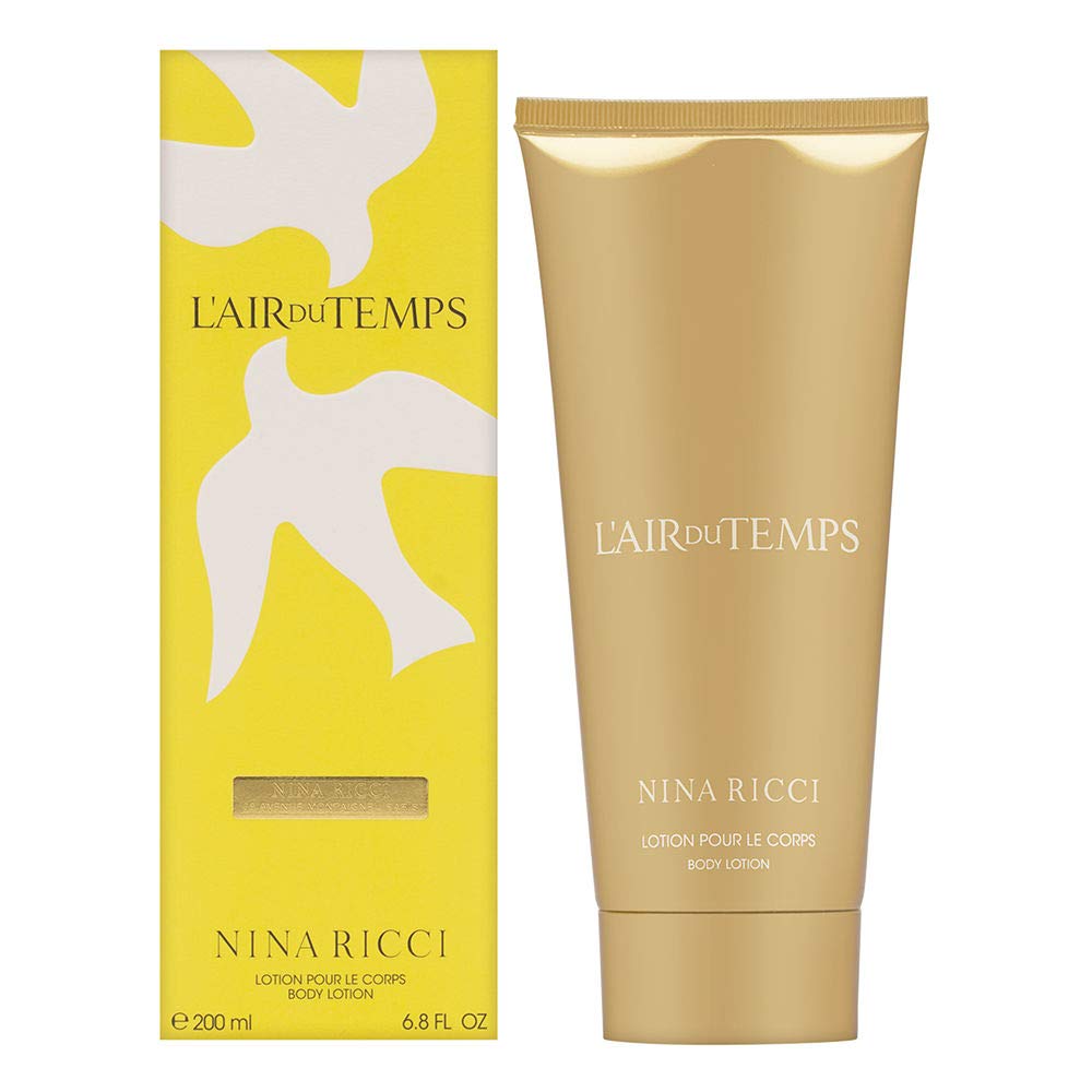 Nina Ricci L'air du Temps soft body lotion bottle highlights floral notes for daily hydration