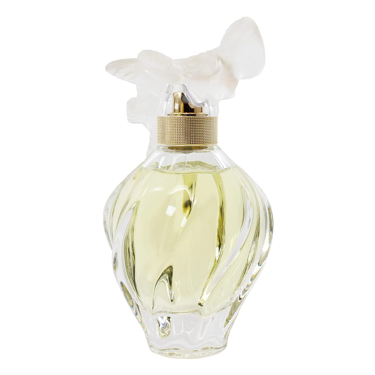 Nina Ricci L’Air du Temps spray nozzle captured for easy application.