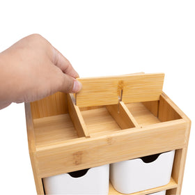 Ninebendstreams makeup storage with large drawer for palettes and tools.