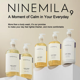 Soft white musk aroma from NINEMILA Hinoki Body Wash enhances daily showers.