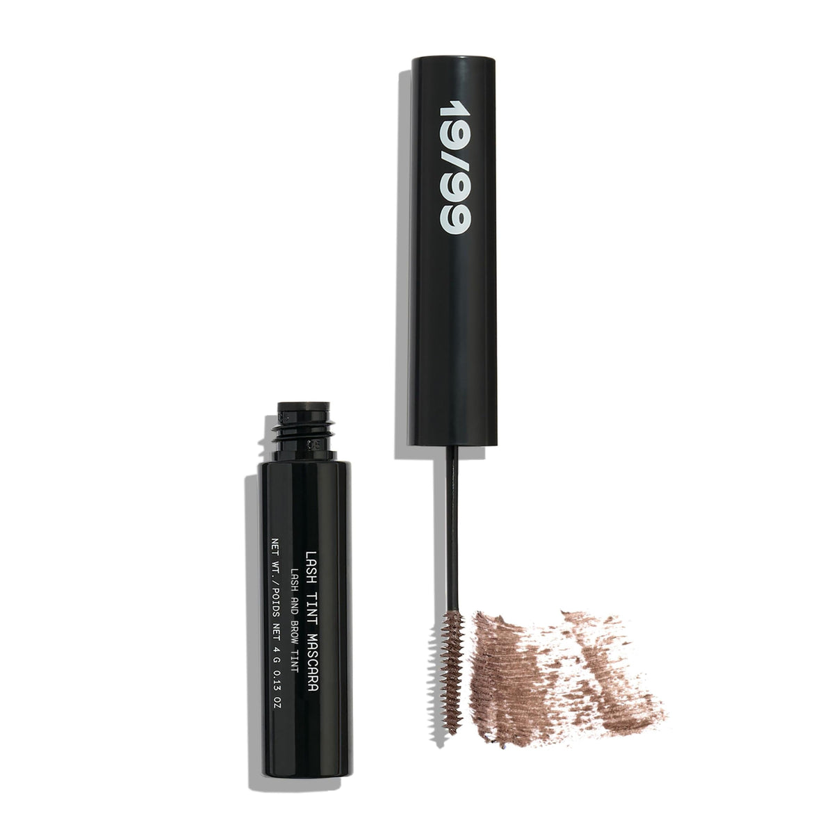 NINETEEN NINETY NINE lash tint mascara bottle in taupe for natural definition and long-wear