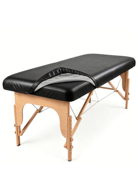 NingNei massage table cover waterproof PU leather shields the table from oils during sessions.