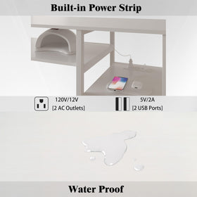 NinPeen manicure table sturdy iron frame supports busy salon tasks.