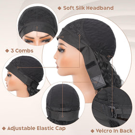 Ninroc Curly Headband Wig showing natural movement for easy daily styling
