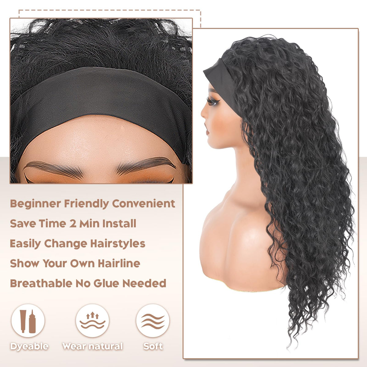 Ninroc Deep Wave Wig adds bold volume and modern charm instantly