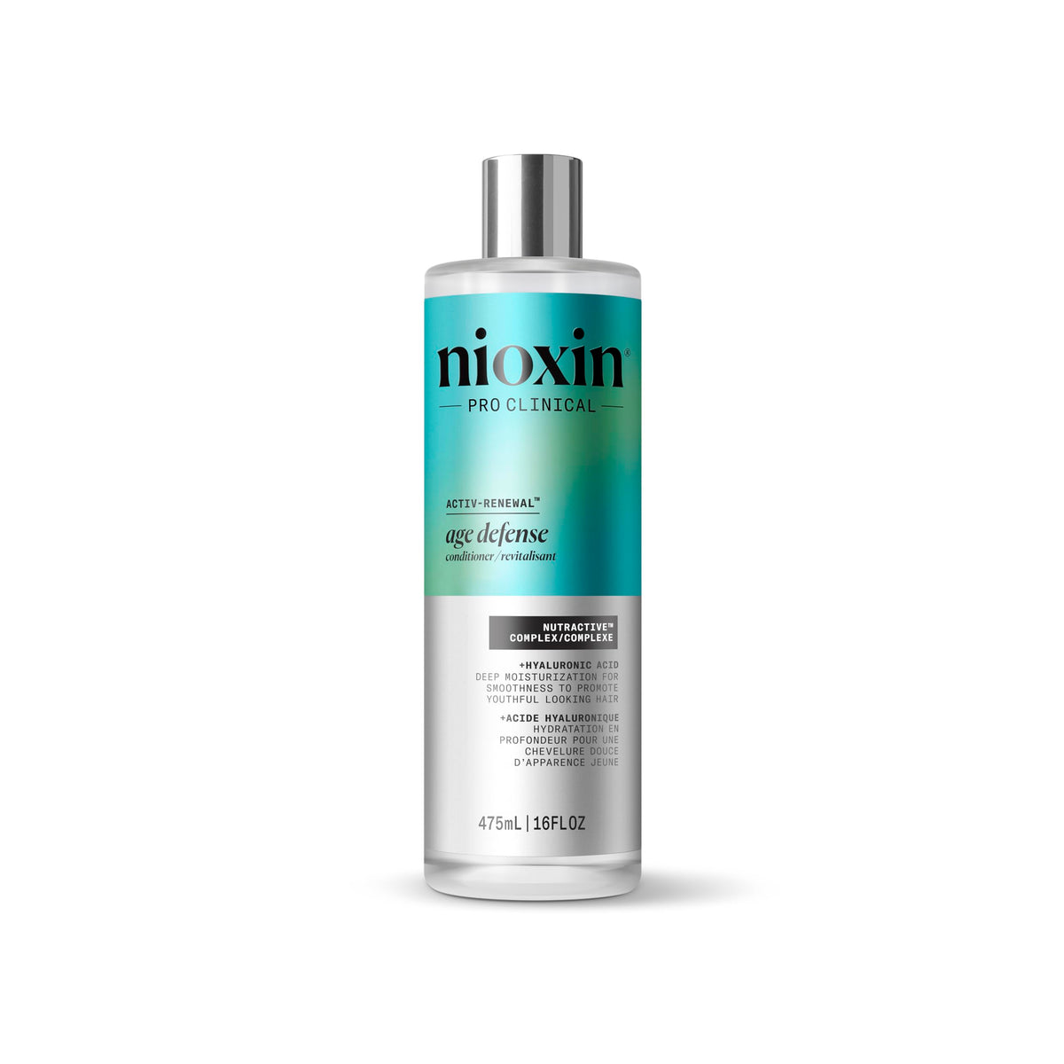 NIOXIN Age Defense Conditioner bottle showing lightweight moisture for aging hair