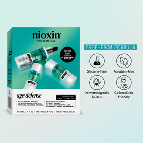 Nioxin Age Defense full hair look emphasizes texture and vitality.