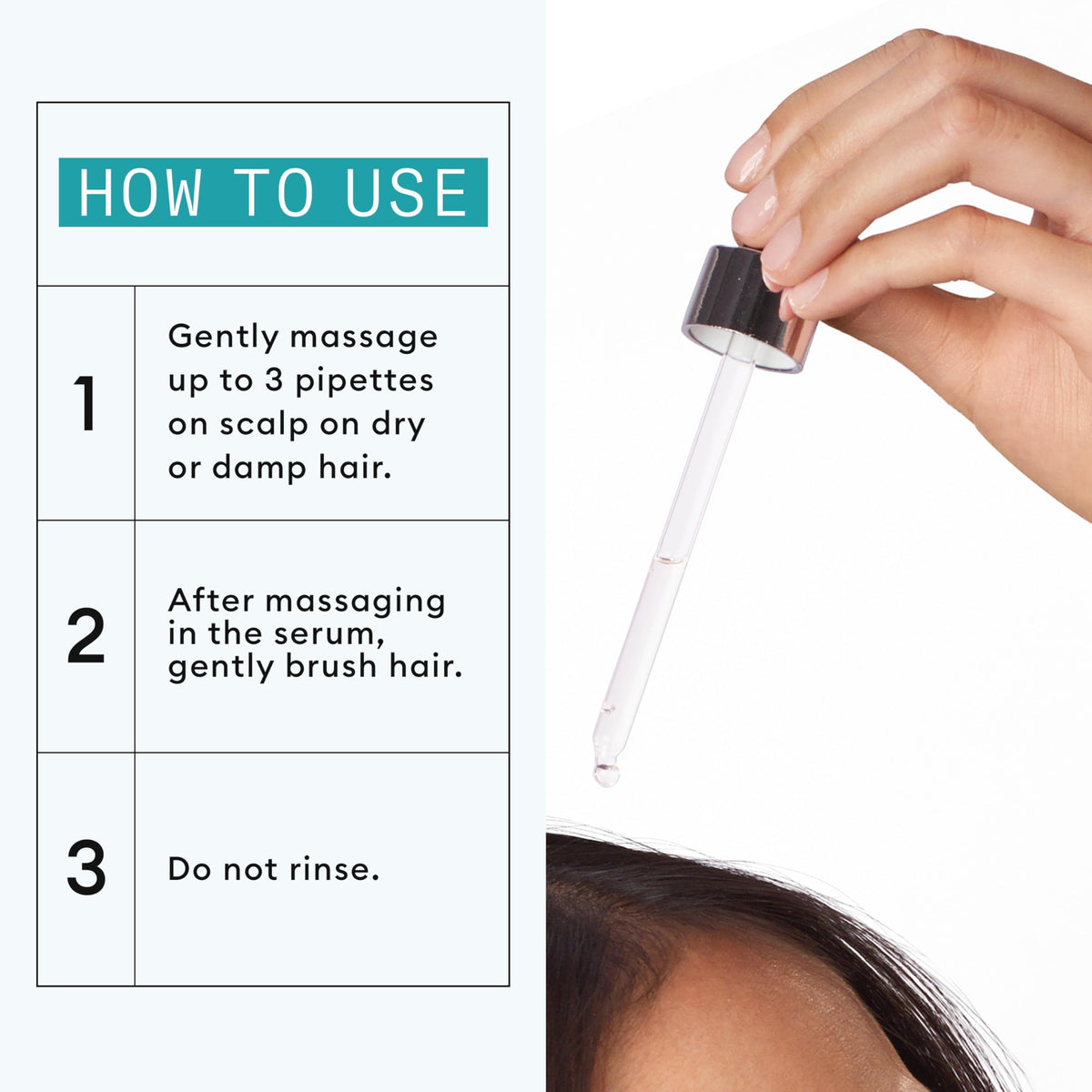 Nioxin Age Defense Serum applied to scalp for revitalized feel