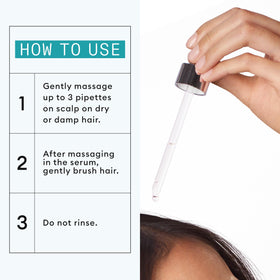 Nioxin Age Defense Serum applied to scalp for revitalized feel