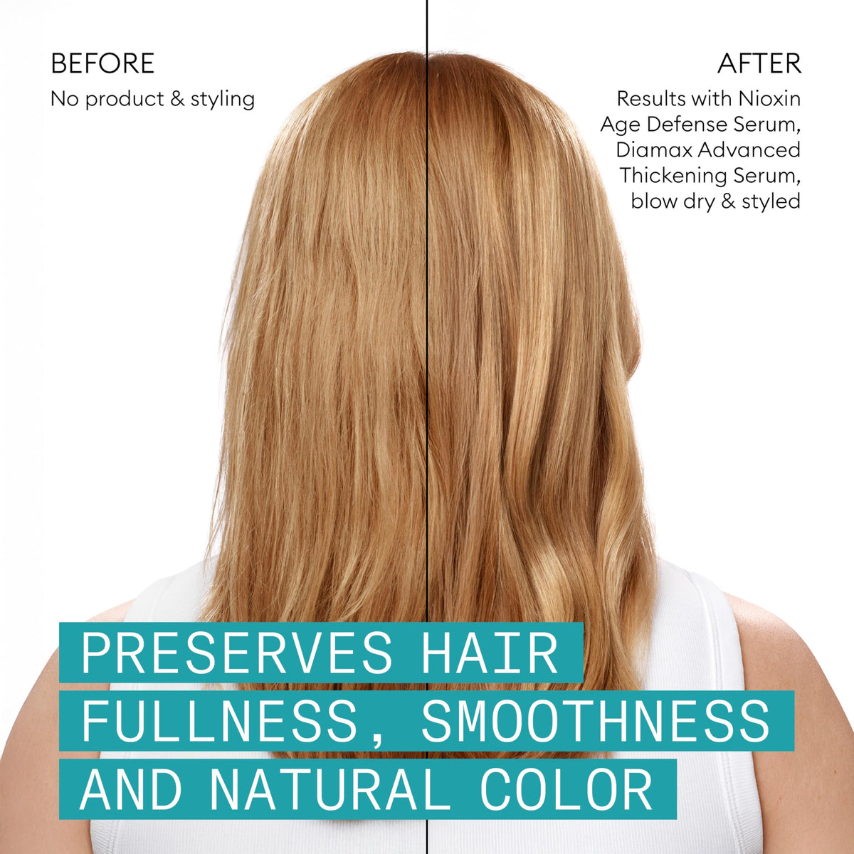 Nioxin Age Defense Serum color-safe formula for treated hair
