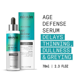 Nioxin Age Defense Serum dropper close-up showing precise dispensing