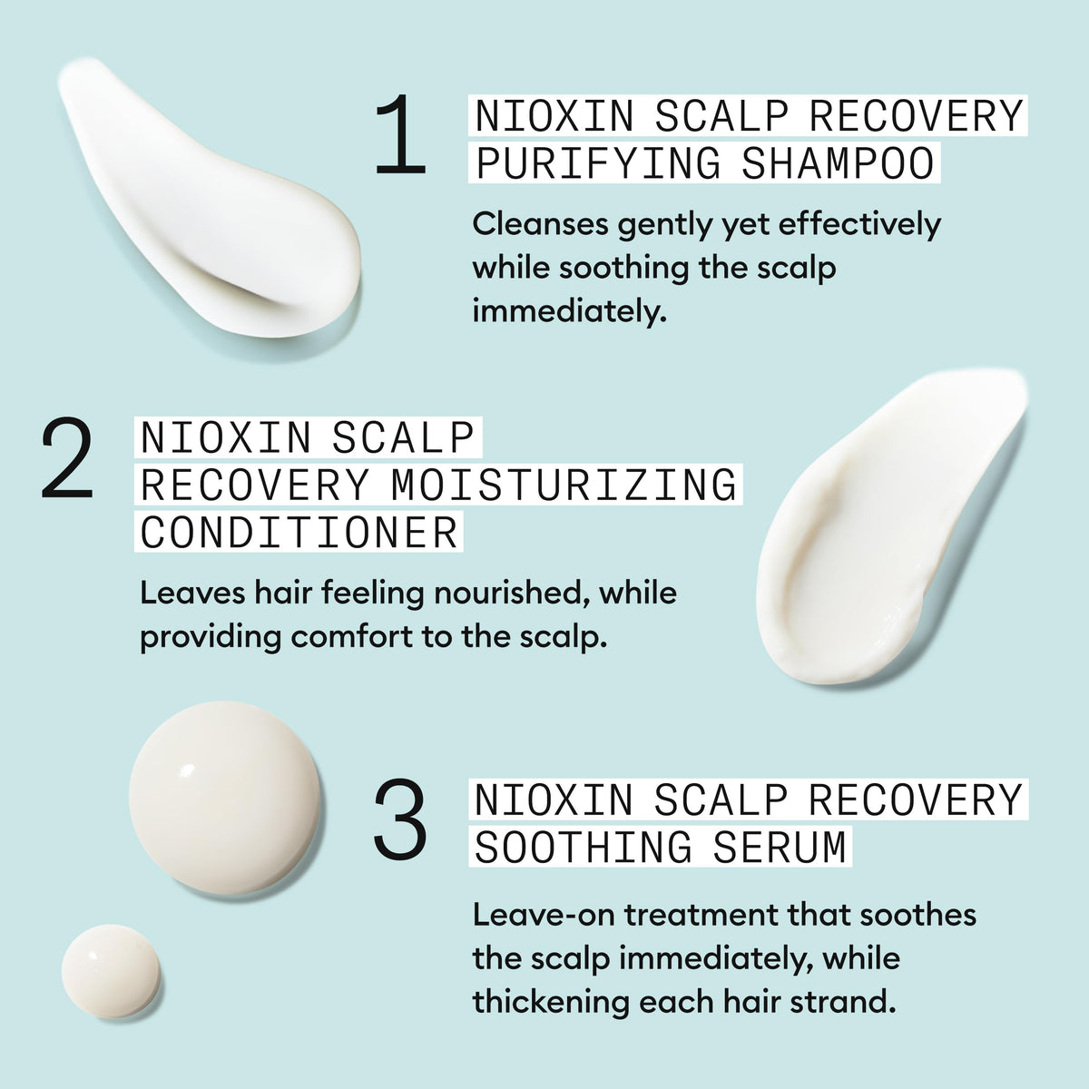 NIOXIN Bottle Front View highlights sleek packaging for easy at home use.