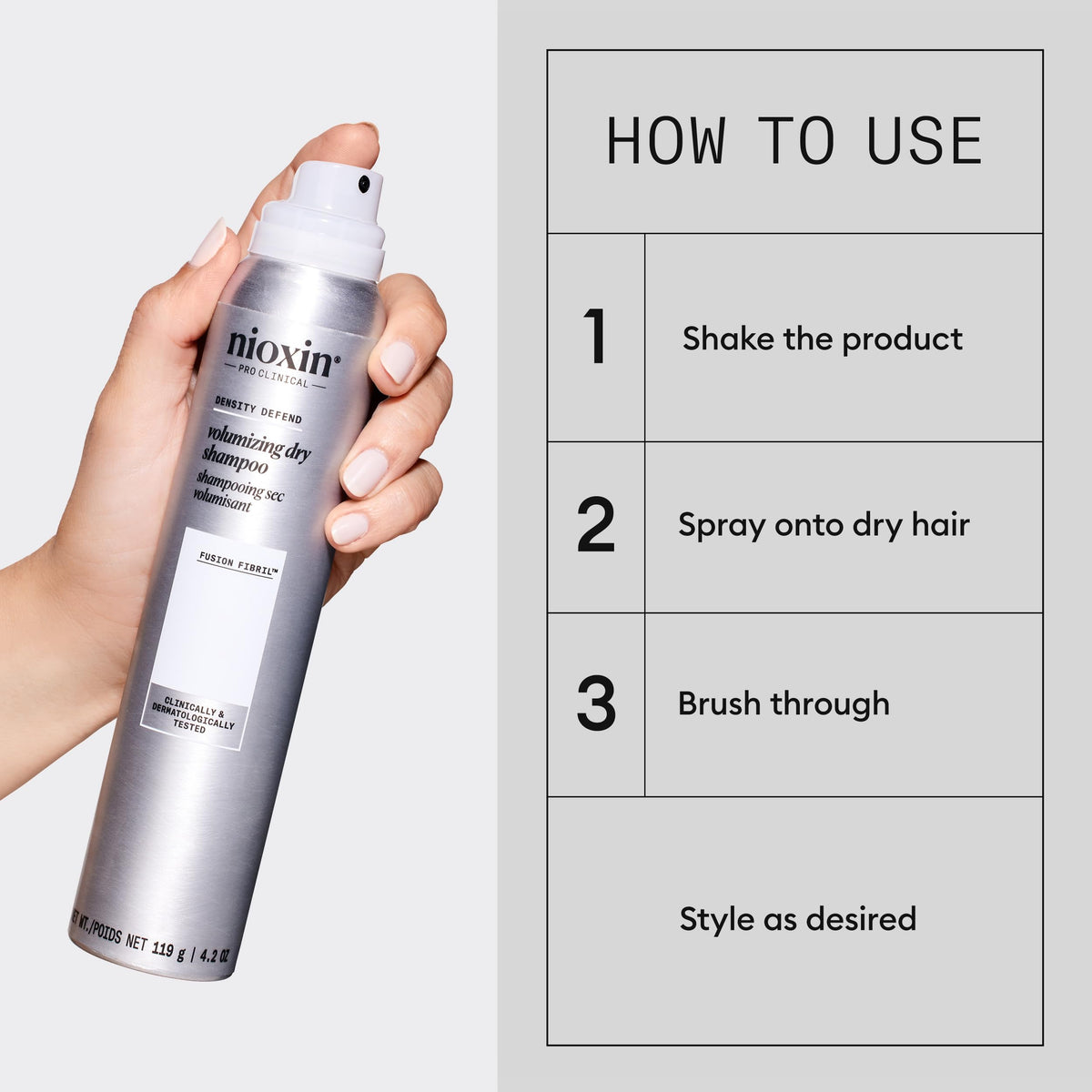 Nioxin Density Defend fresh scalp appearance after cleansing between washes