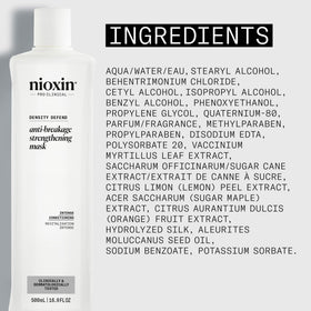 Lightweight texture of Nioxin Density Defend mask on hair