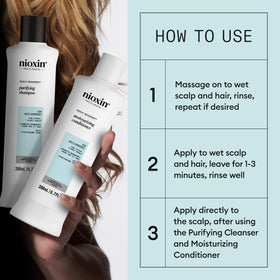 NIOXIN Green Tea Extract feature promotes soothing benefits for sensitive scalps.