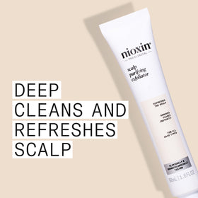 NIOXIN Purifying Exfoliator texture closeup shows gentle exfoliation