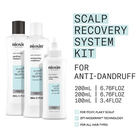 NIOXIN Scalp Recovery Soothing Serum provides leave on relief on itchy flaky areas.
