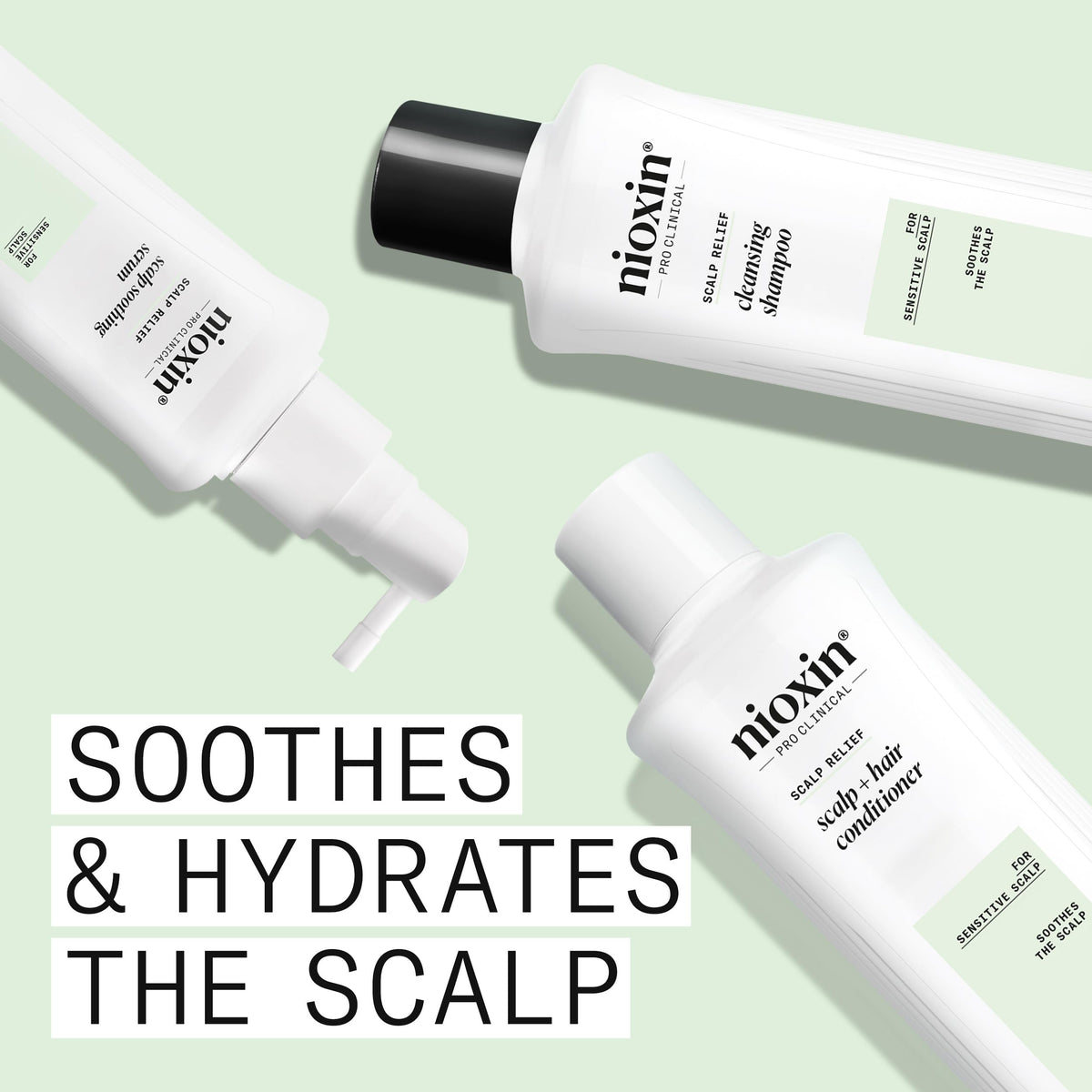 NIOXIN Scalp Relief packaging box branded with Aloe Vera imagery