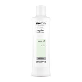 NIOXIN Scalp Relief Conditioner bottle demonstrating soothing care for sensitive scalps.