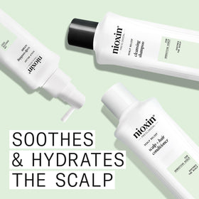 NIOXIN Scalp Relief Conditioner hair close-up with detangled, smooth strands.