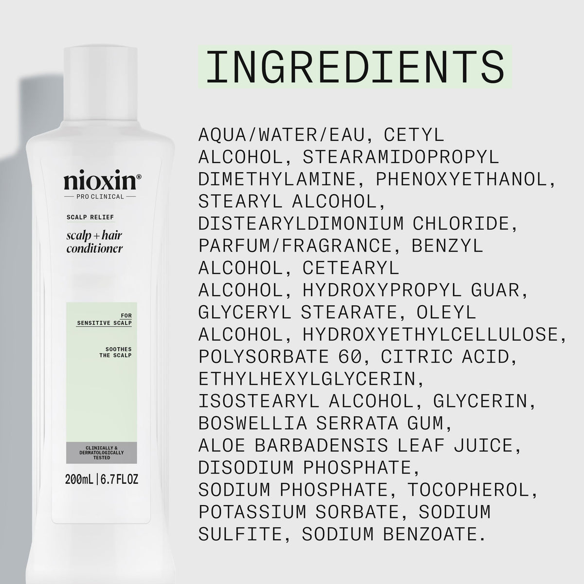 NIOXIN Scalp Relief Conditioner calming scalp balance during daily use.