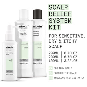 Nioxin Scalp Relief Conditioner calms the scalp and nourishes hair for smoother manageability.