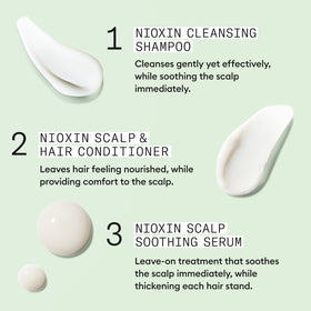 Nioxin Scalp Relief is designed for sensitive scalps seeking comfort and healthier-looking hair.