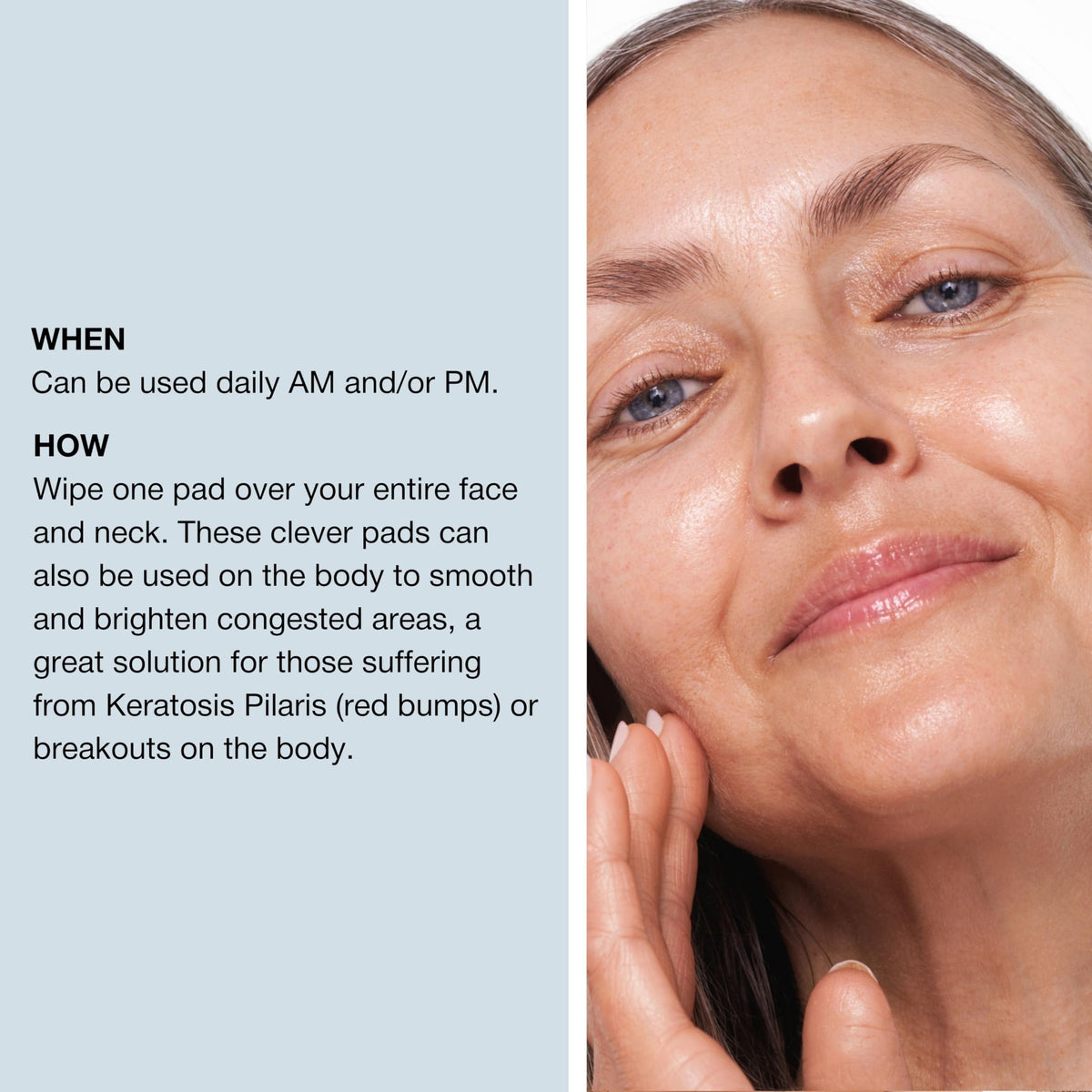 Nip+Fab Glycolic Fix XXL pad on skin during cleansing for smoother texture