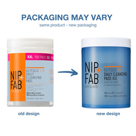 Nip+Fab Glycolic Fix XXL jar close-up highlighting exfoliating formula